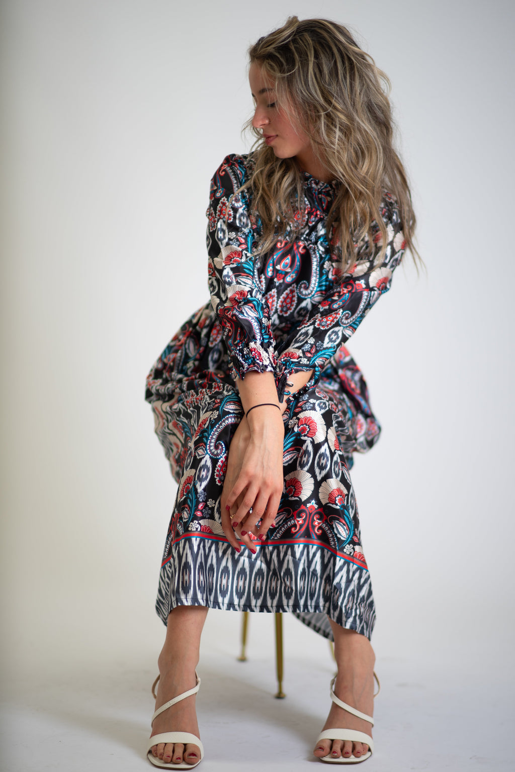 Vintage-Inspired Ruffle Yoke Paisley Dress | Miss Finch NYC