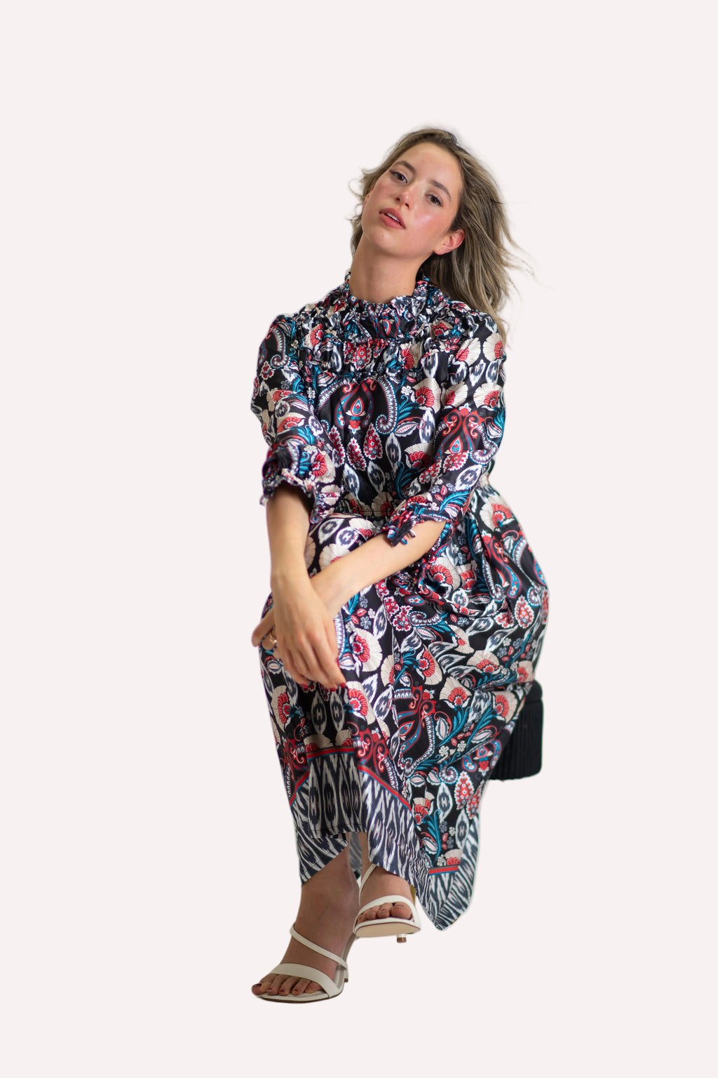 Vintage-Inspired Ruffle Yoke Paisley Dress | Miss Finch NYC