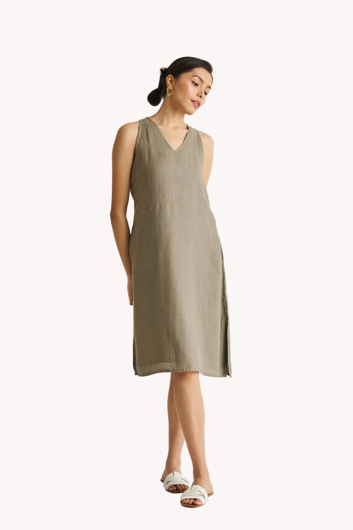 Reading Tea Leaves Dress in Dark Olive
