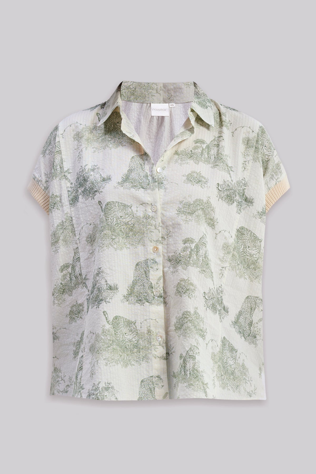 Relaxed-fit Button-down Shirt in Animal print