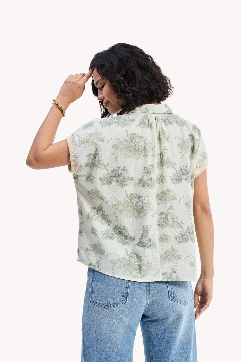 Relaxed-fit Button-down Shirt in Animal print