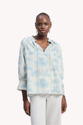Relaxed-fit Shirt with Drawstring in Animal Print