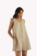 Romp and Play Romper In Neutral Beige