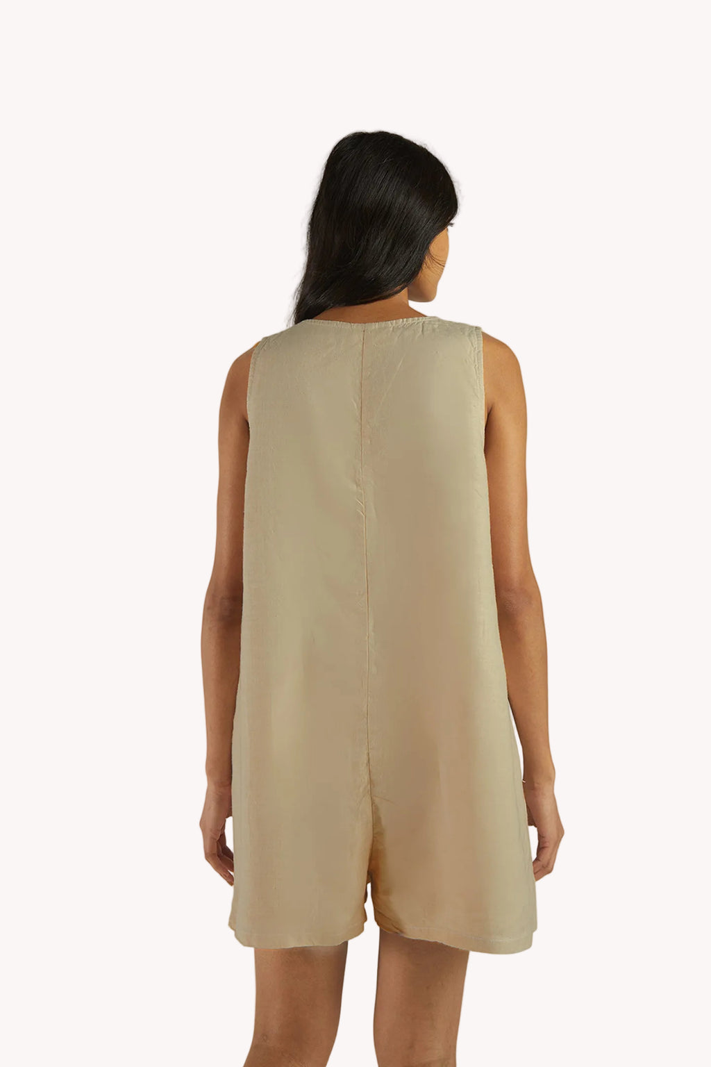 Romp and Play Romper In Neutral Beige
