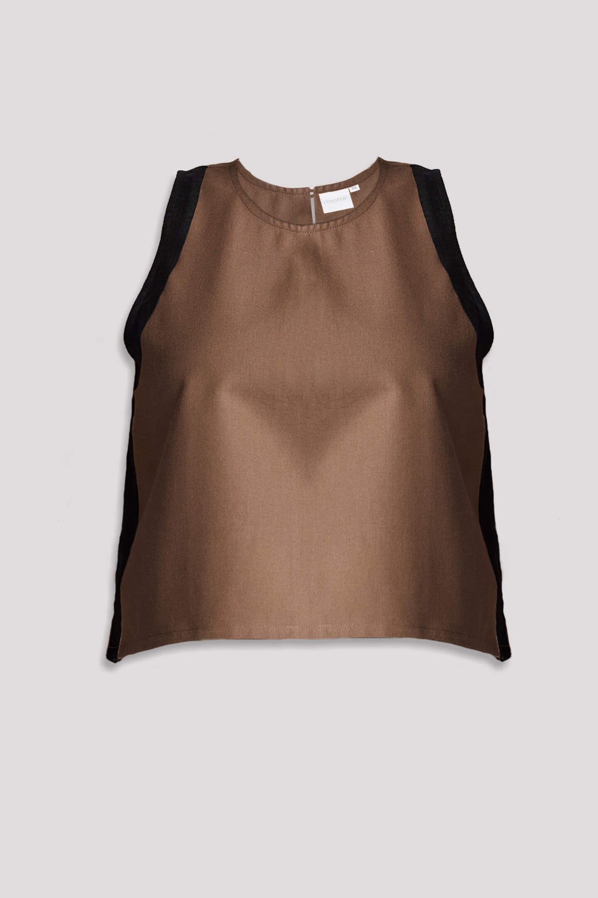 Sleeveless Colorblock Top in Brown and Black
