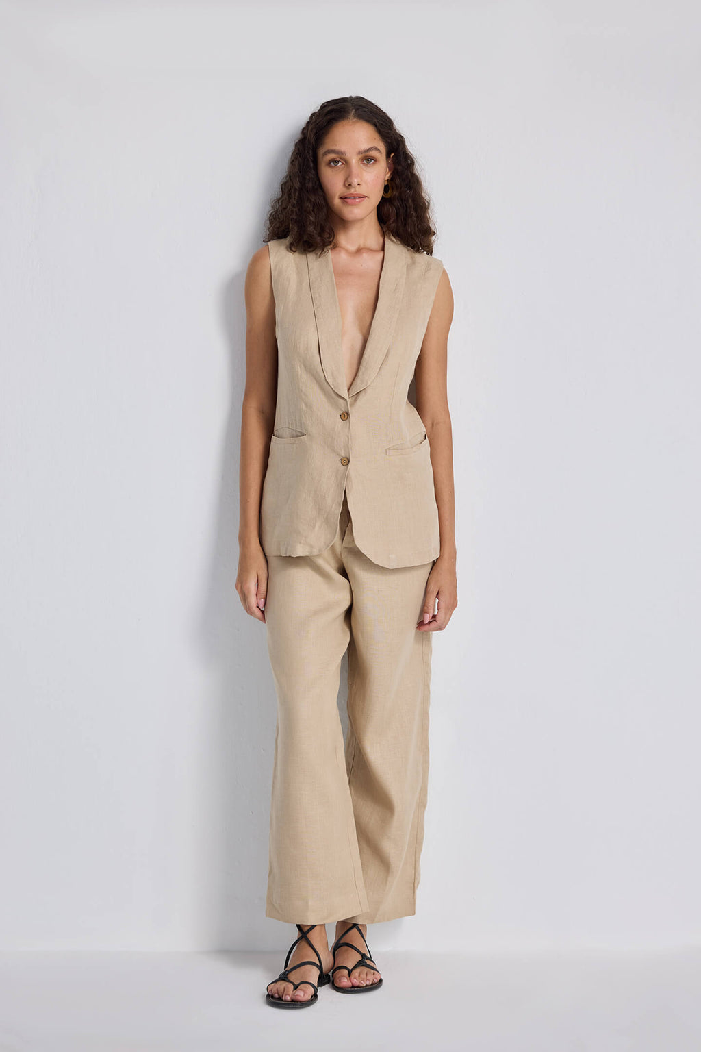Sleeveless Hemp Jacket
