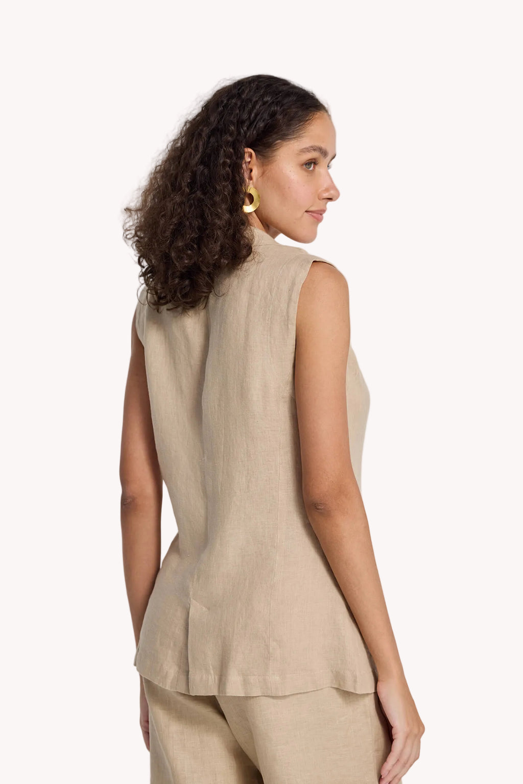 Sleeveless Hemp Jacket