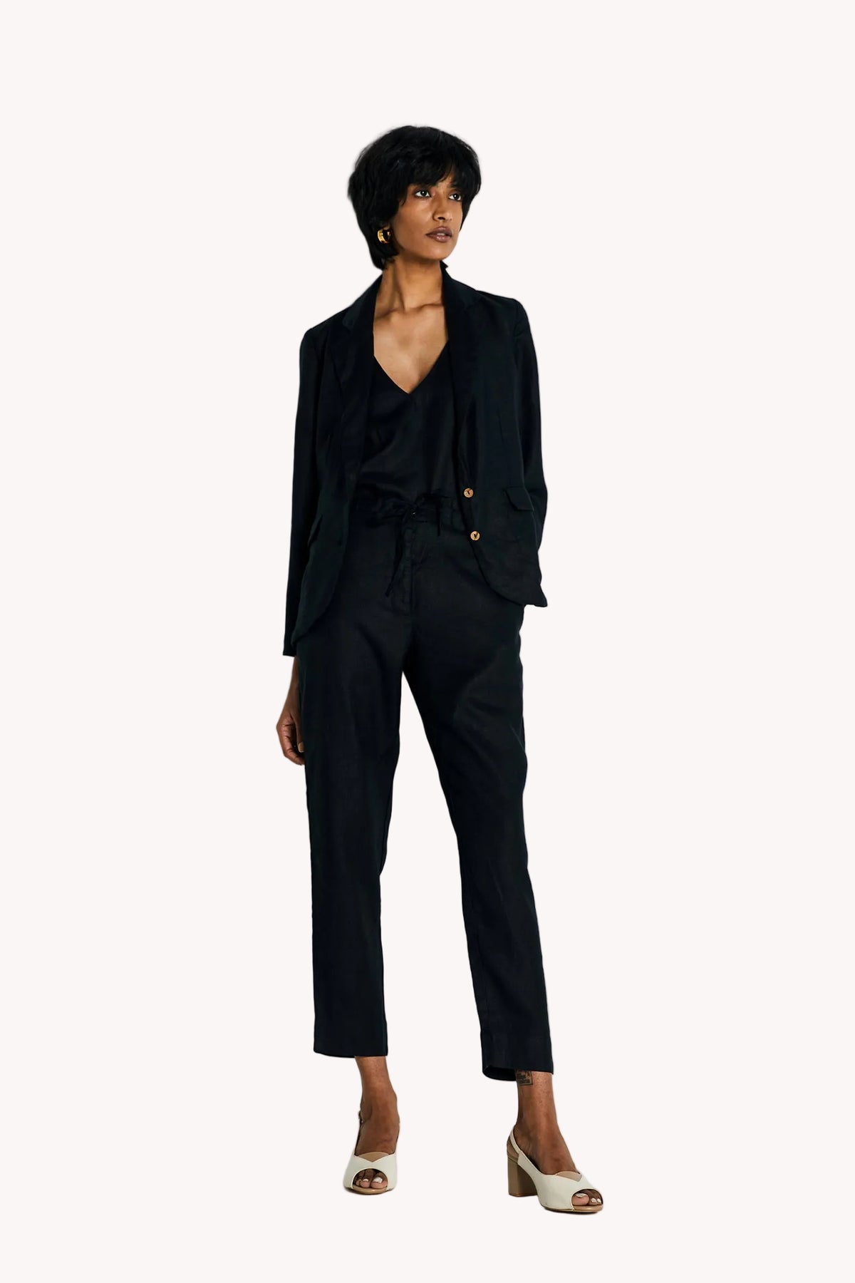 Hemp Three Piece Set in Black