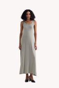 Tie-Detail Maxi Dress in Light Olive