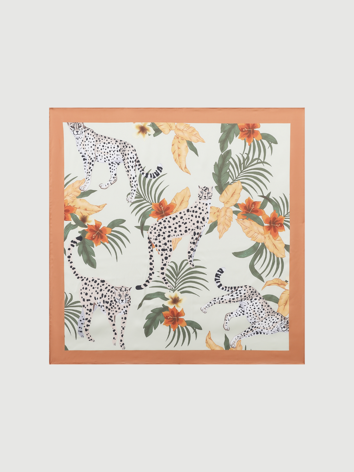Orange Leopard Kimono Robe