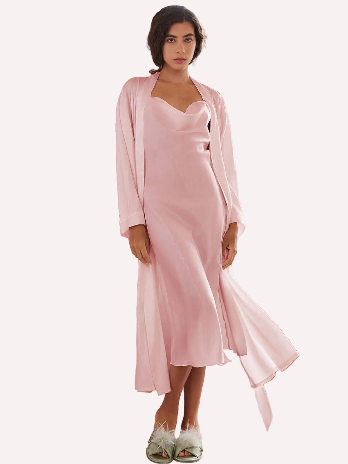 Pink Robe Dress Set