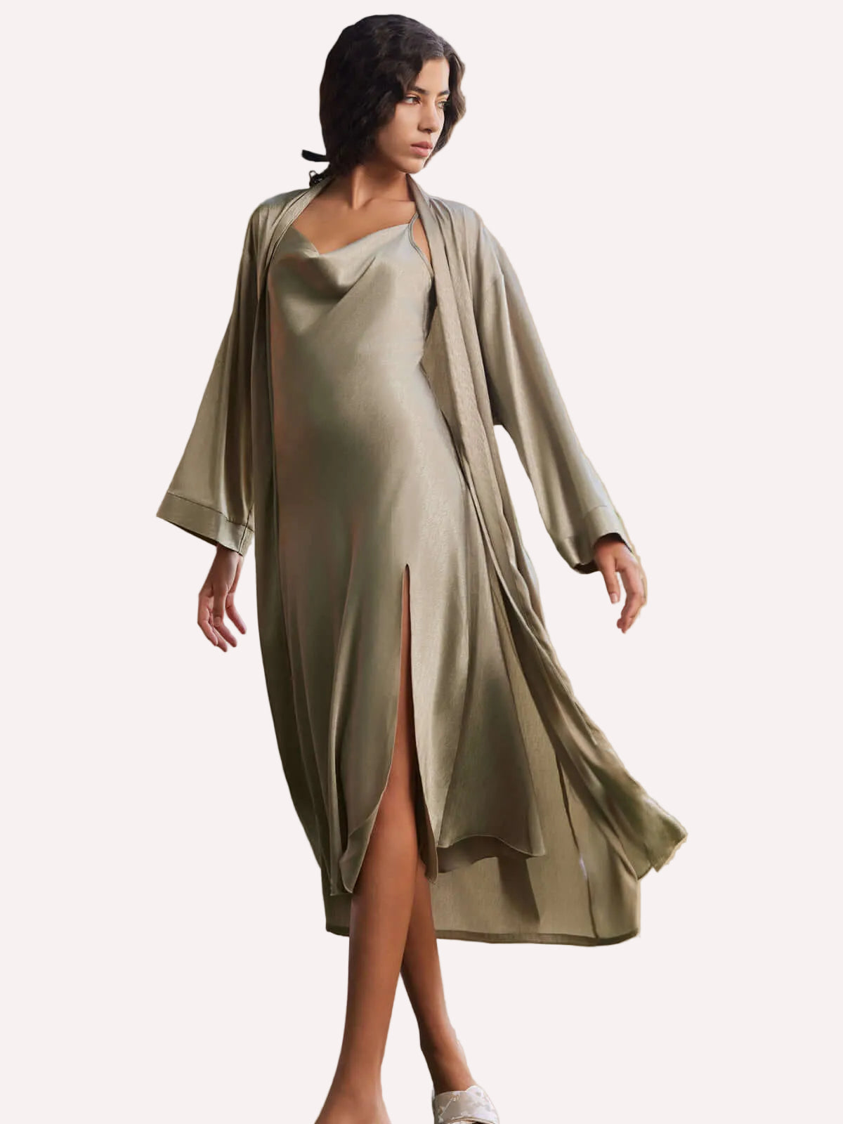 Bridal Robe and Dress Pajama Set
