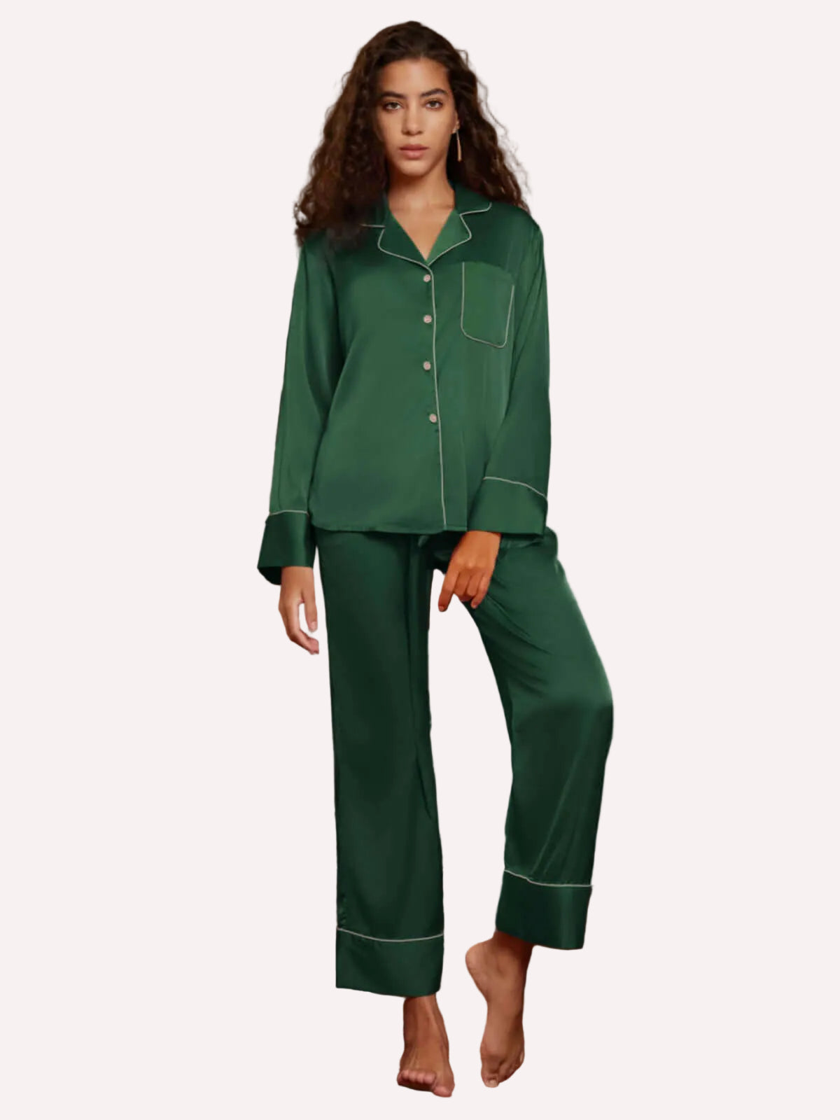 Lapel Pajama Set 3 Pcs