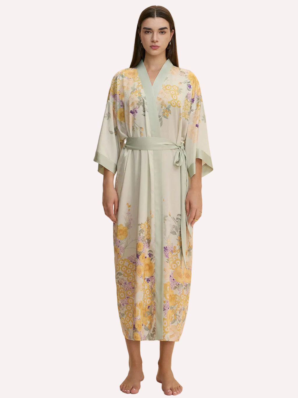 Soft Bloom Kimono Robe