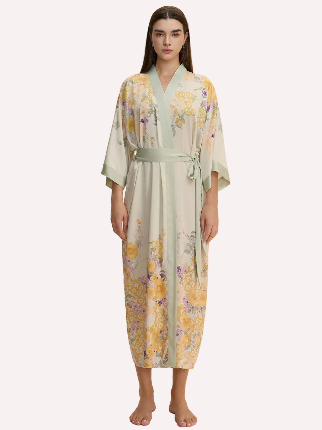 Soft Bloom Kimono Robe