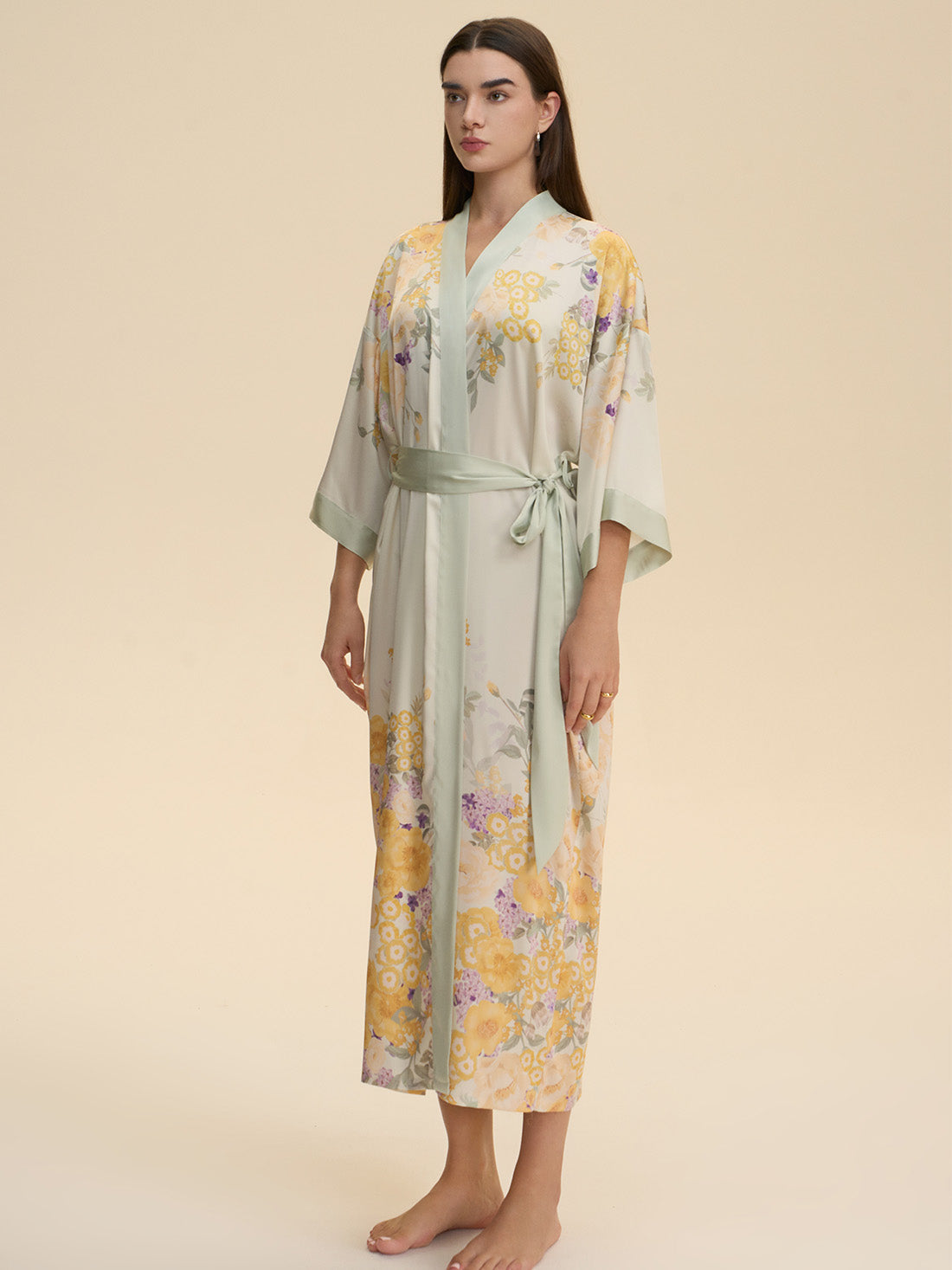 Soft Bloom Kimono Robe