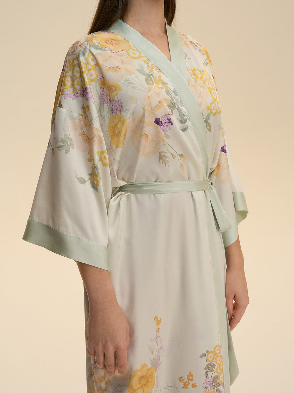 Soft Bloom Kimono Robe