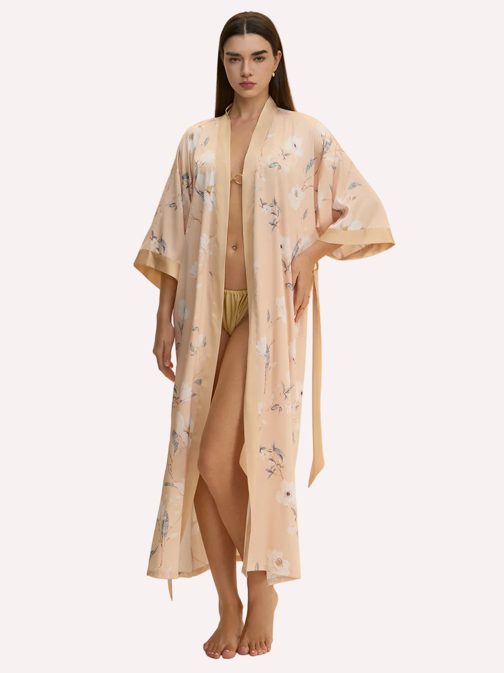Champagne Blossom Kimono Robe
