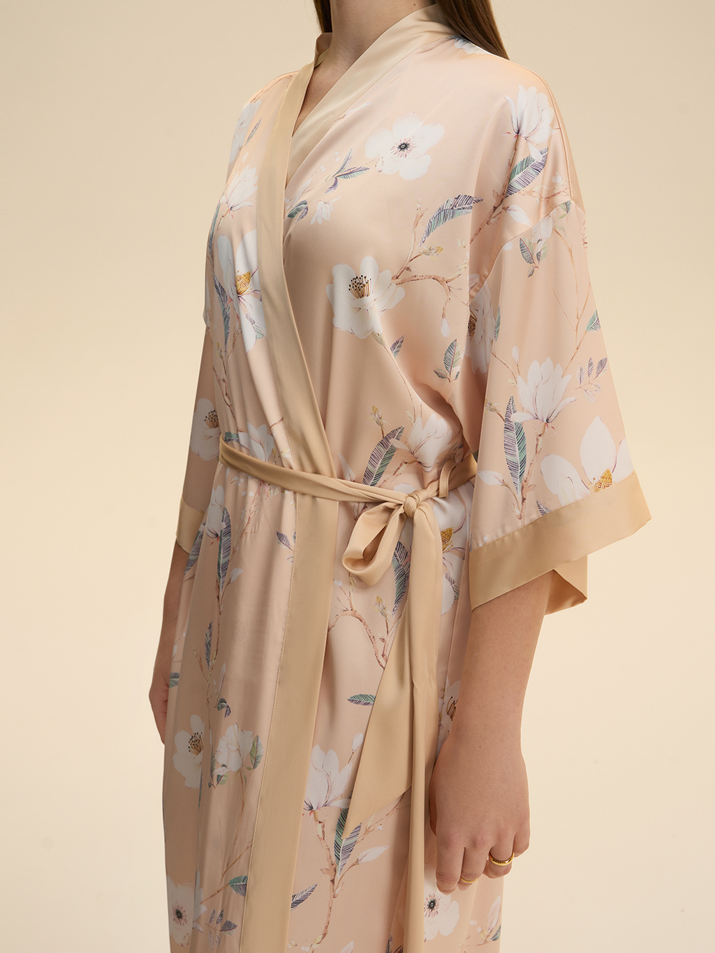 Champagne Blossom Kimono Robe