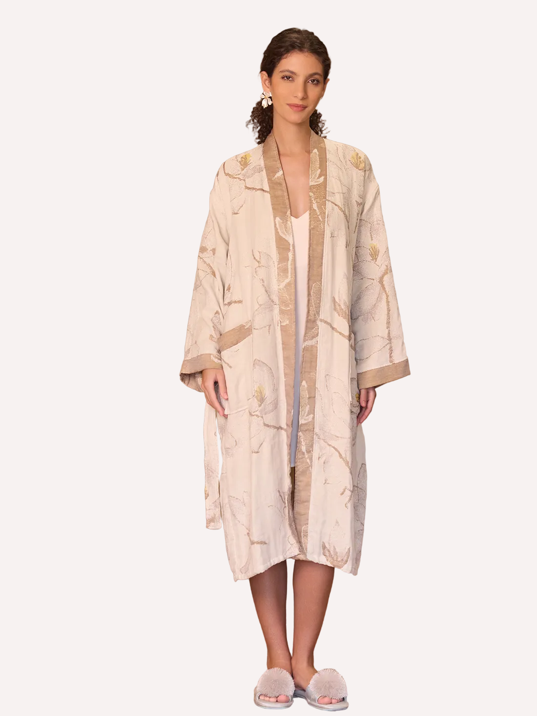 Floral Cotton Kimono Robe
