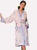 Blue Rose Cotton Kimono Robe