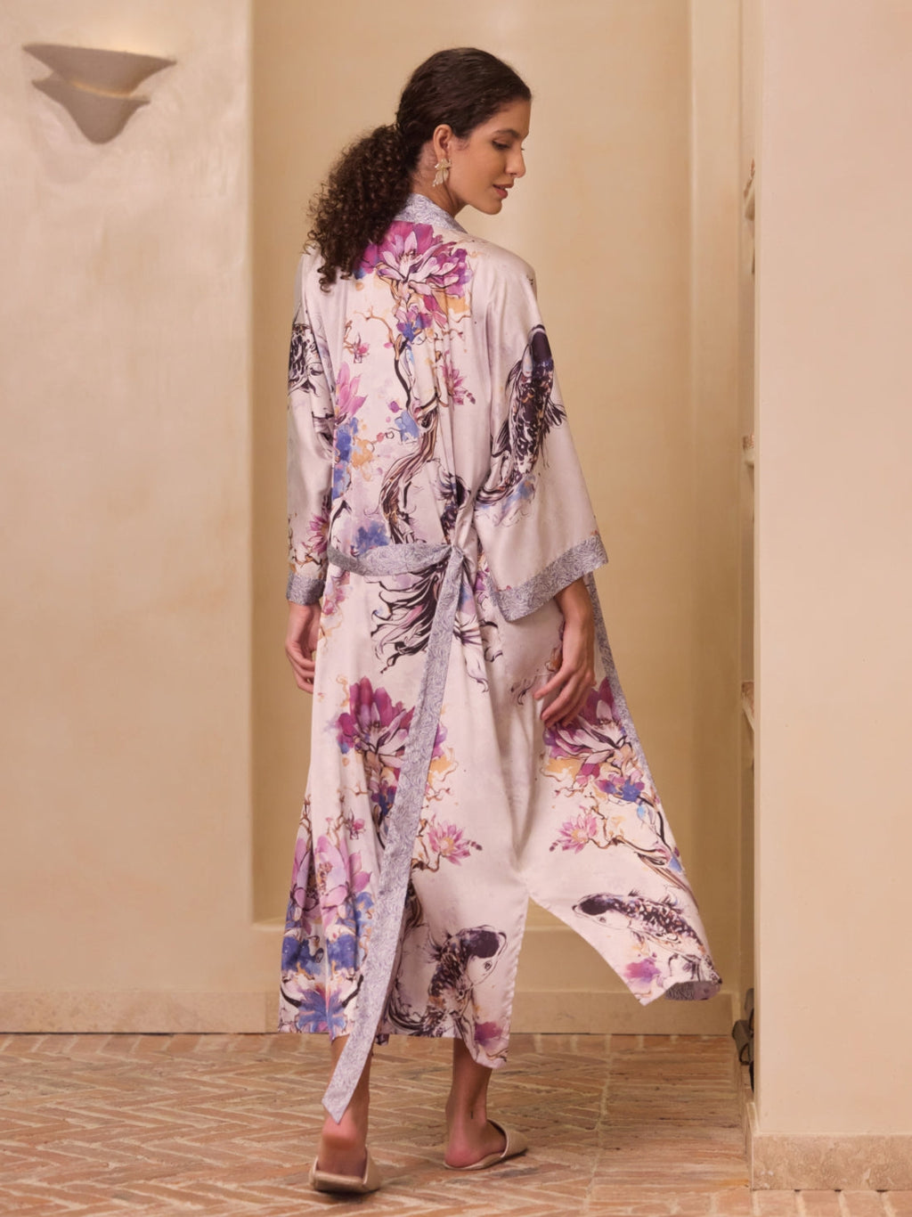 Purple Koi Kimono Robe