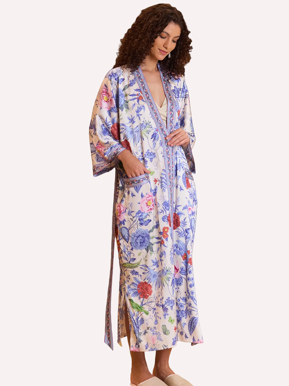 Garden Elegance Kimono Robe