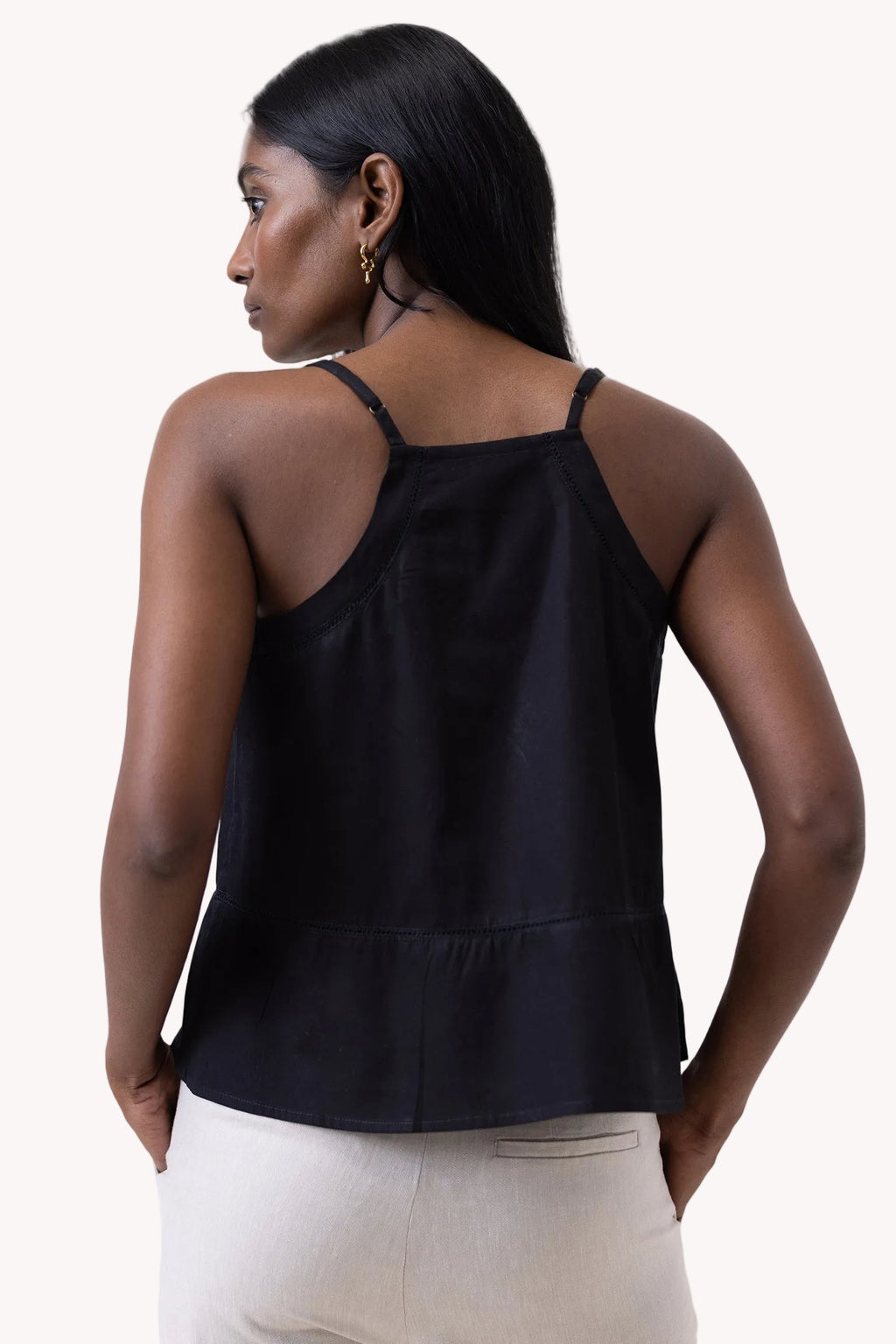 V-neck Lace Camisole in Black