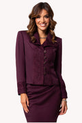 Burgundy Tailored Lace Blazer, Jody