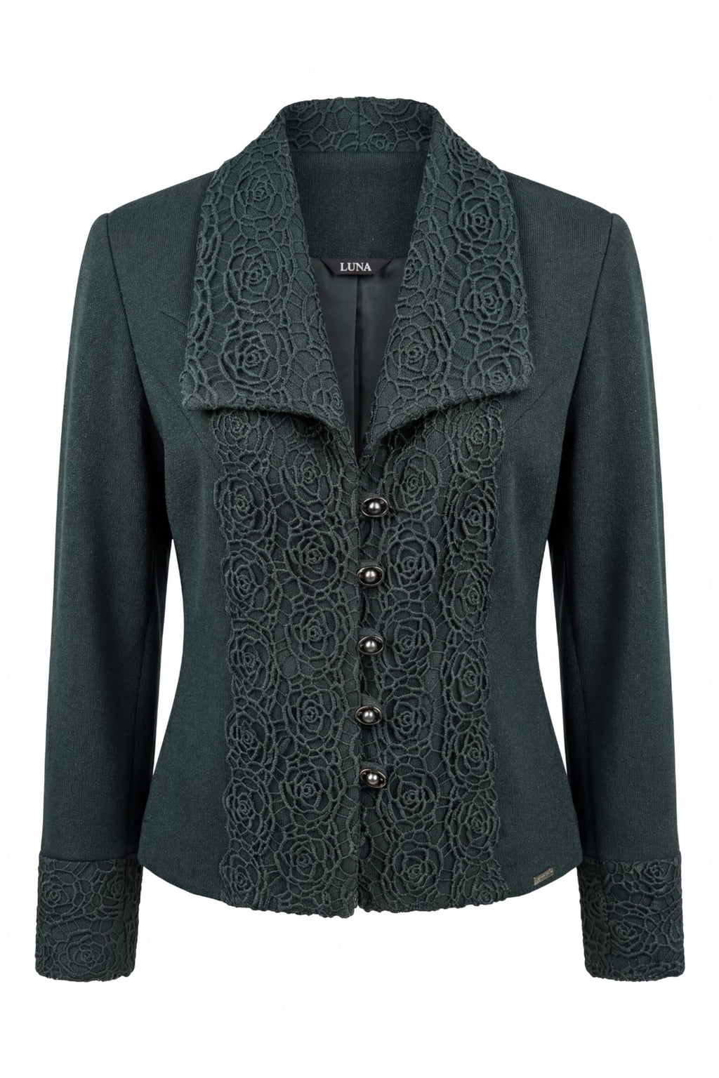 Green Tailored Lace Blazer, Jody