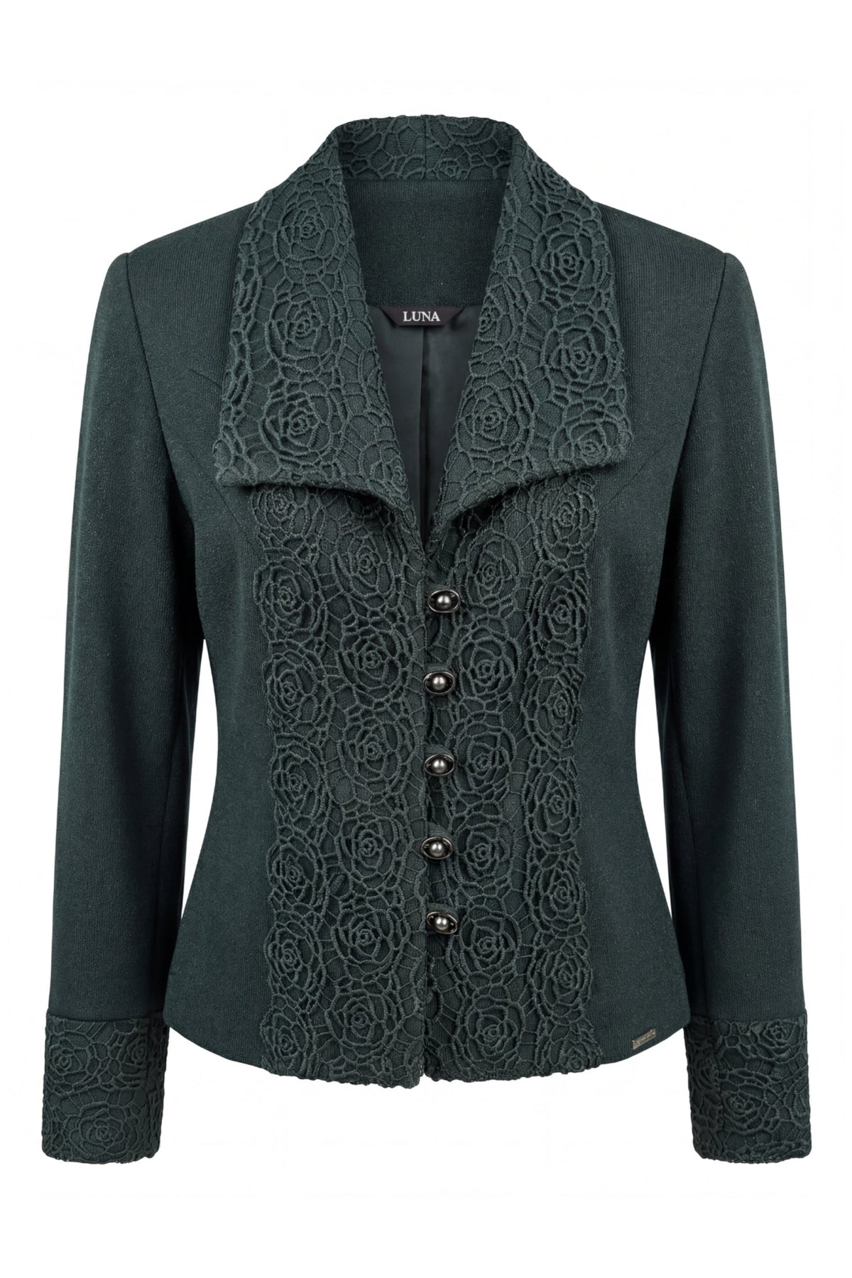 Green Tailored Lace Blazer, Jody