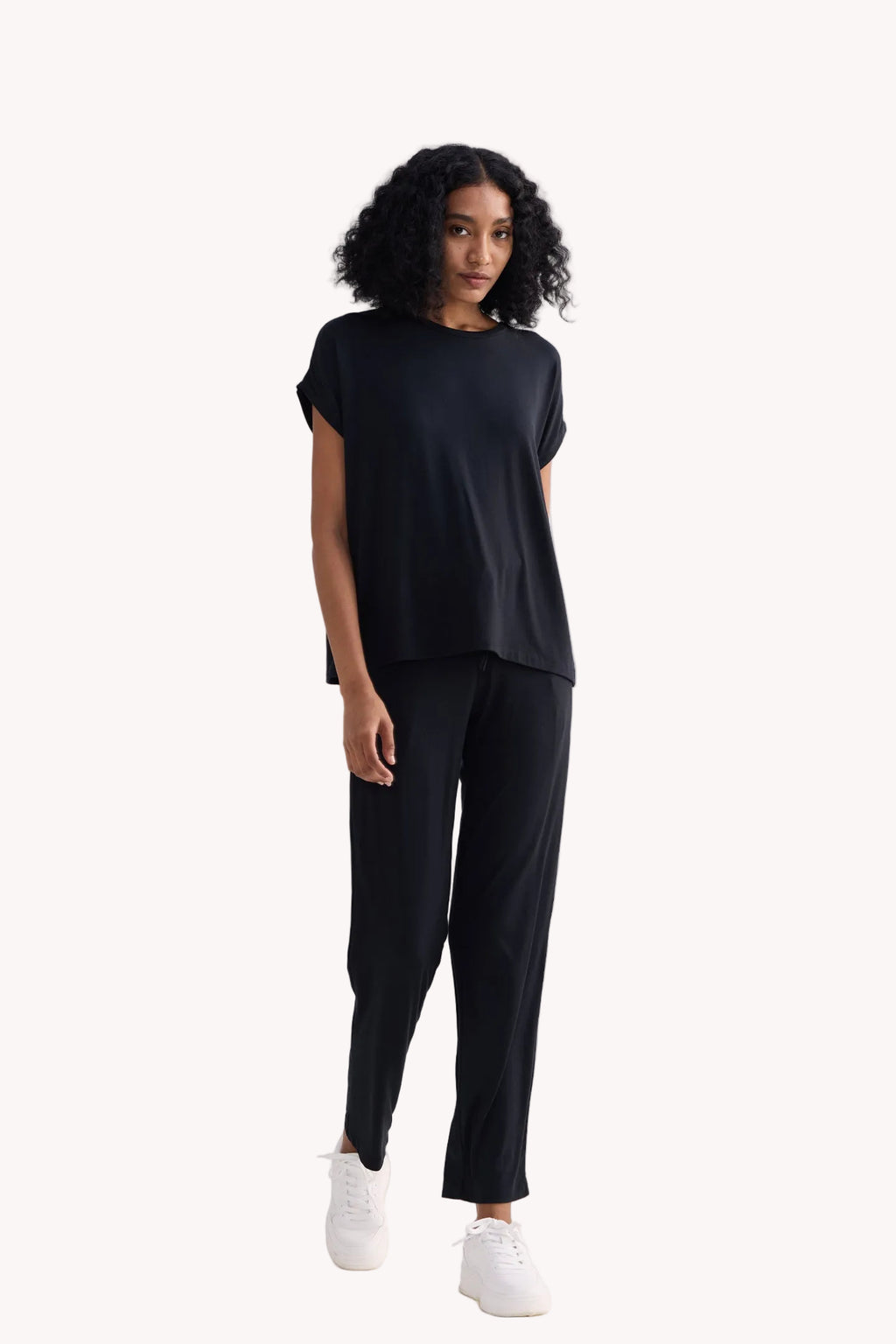 Relaxed Tee Set in Black