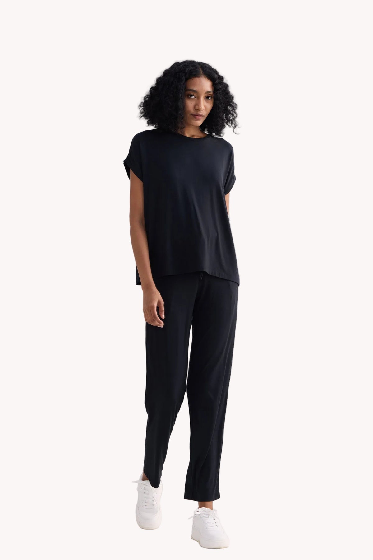 Relaxed Tee Set in Black