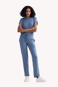 Wide Leg Pant in Blue