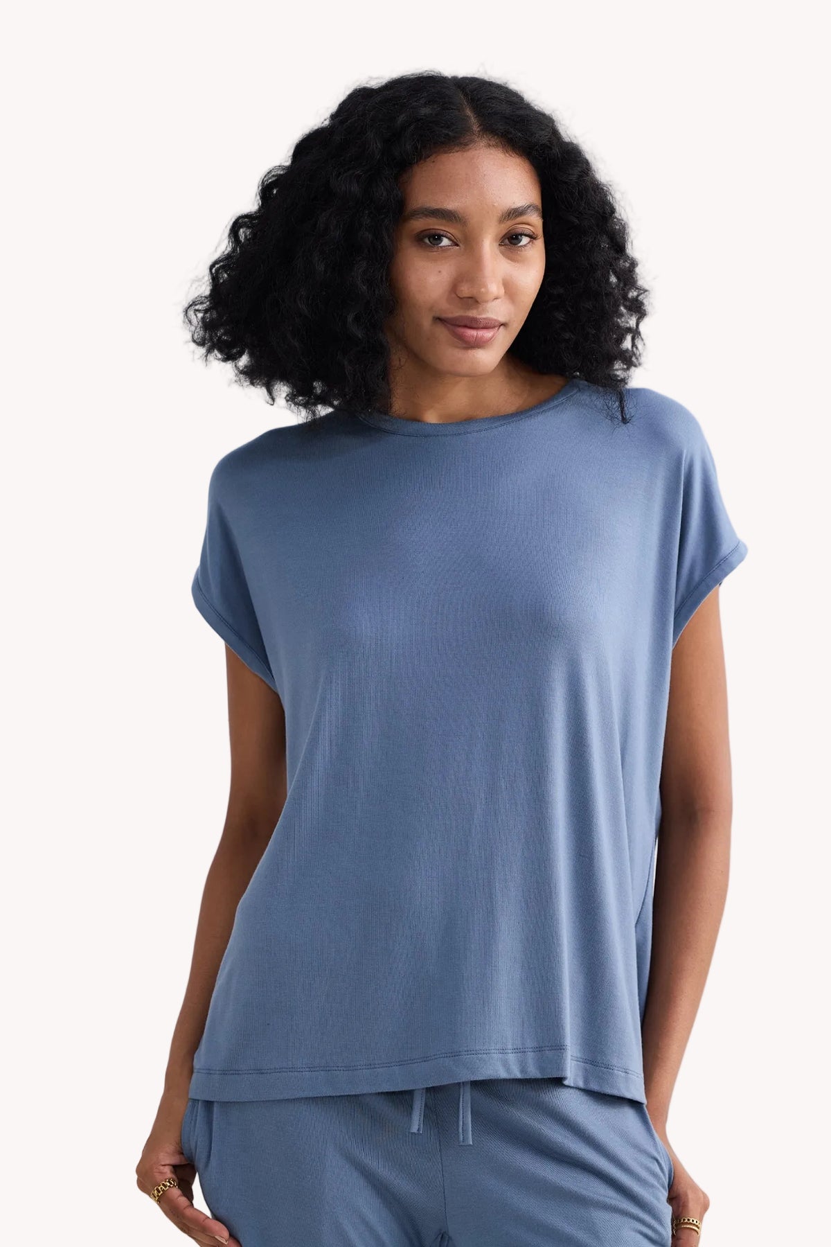 Relaxed Tee Set in Blue
