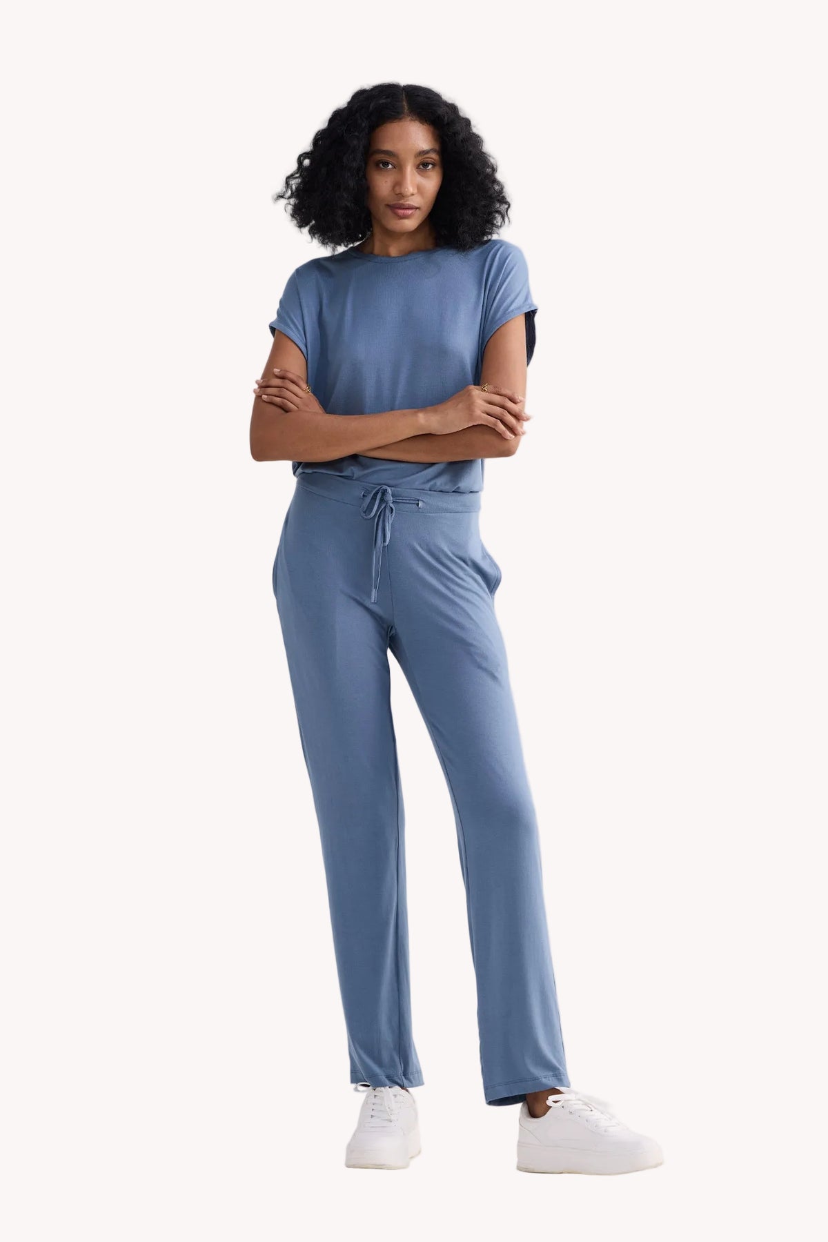 Relaxed Tee Set in Blue