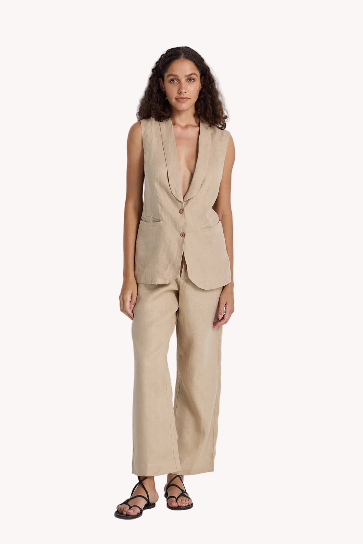Wide Leg Pants in Hemp