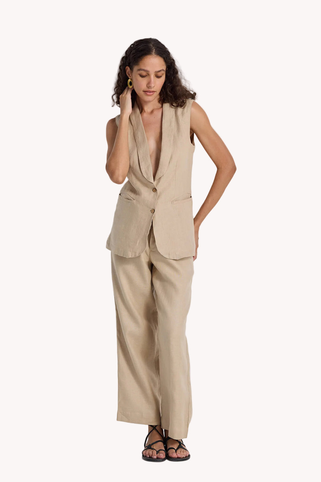 Wide Leg Pants in Hemp
