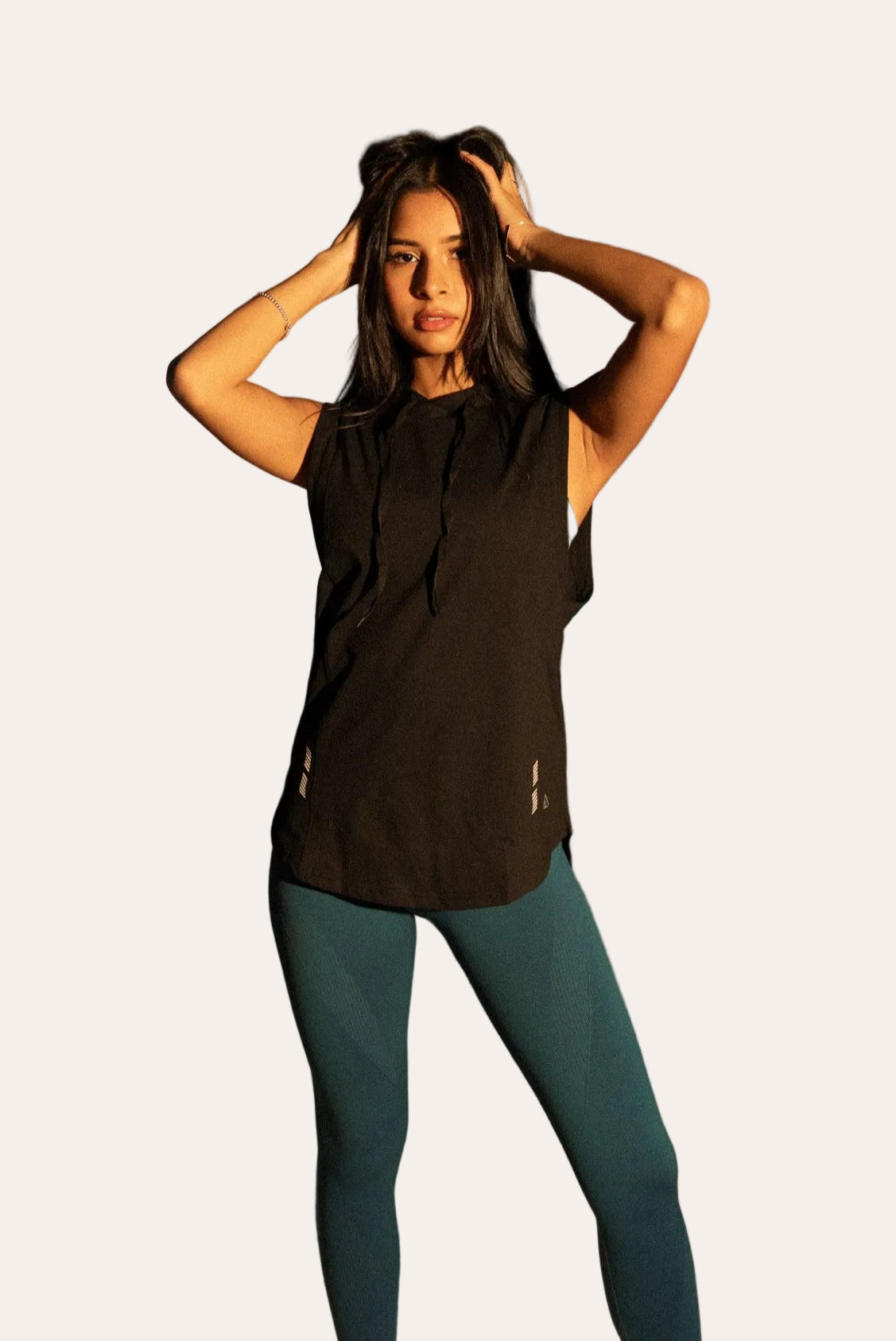 DETERMINED hooded sleeveless