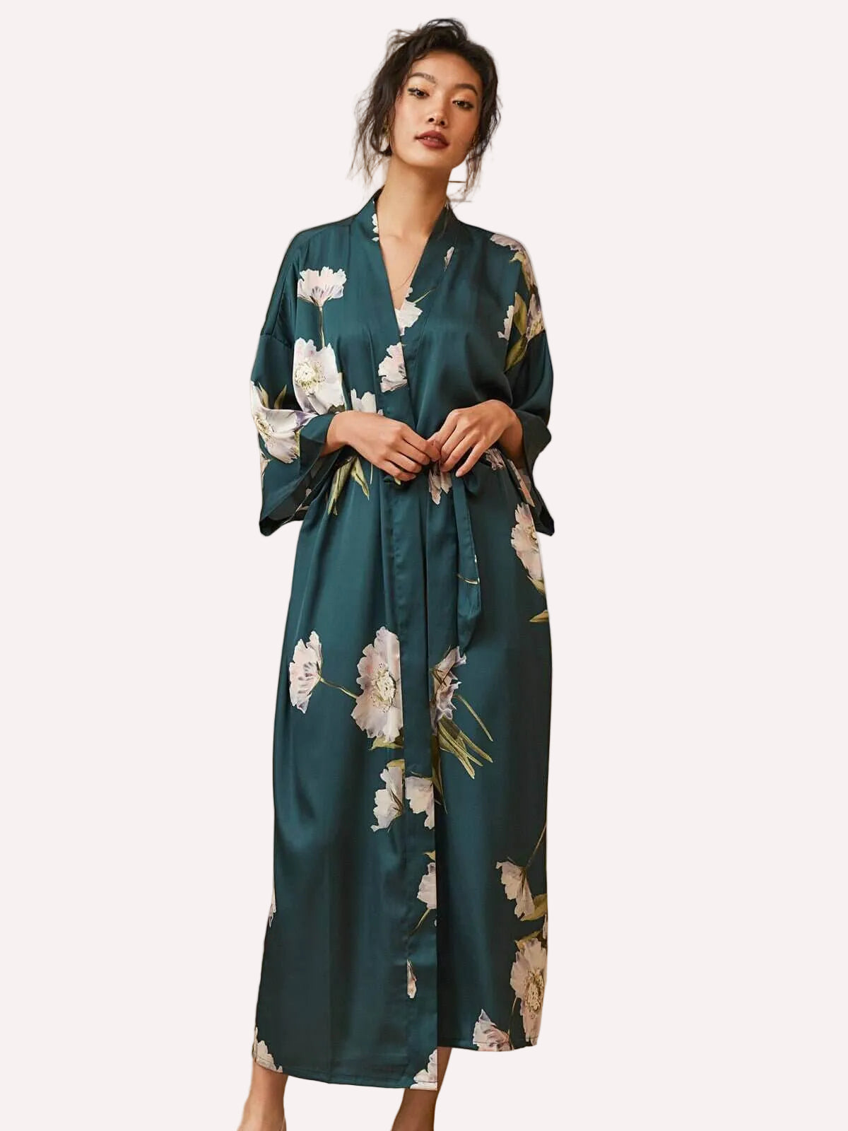 Blooming Anemone Kimono Robe