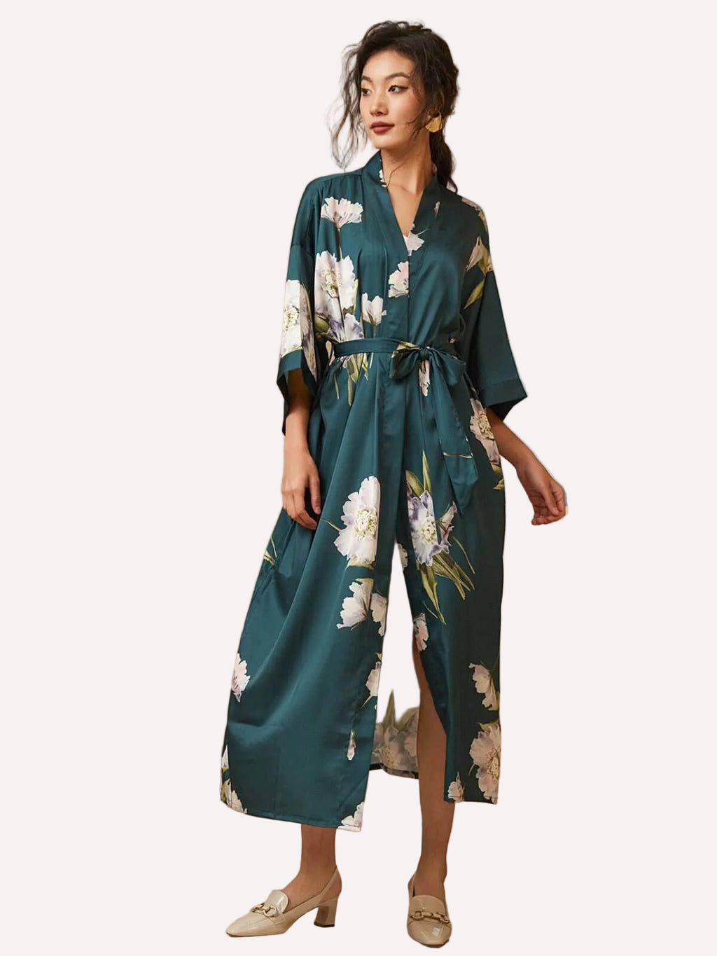 Blooming Anemone Kimono Robe