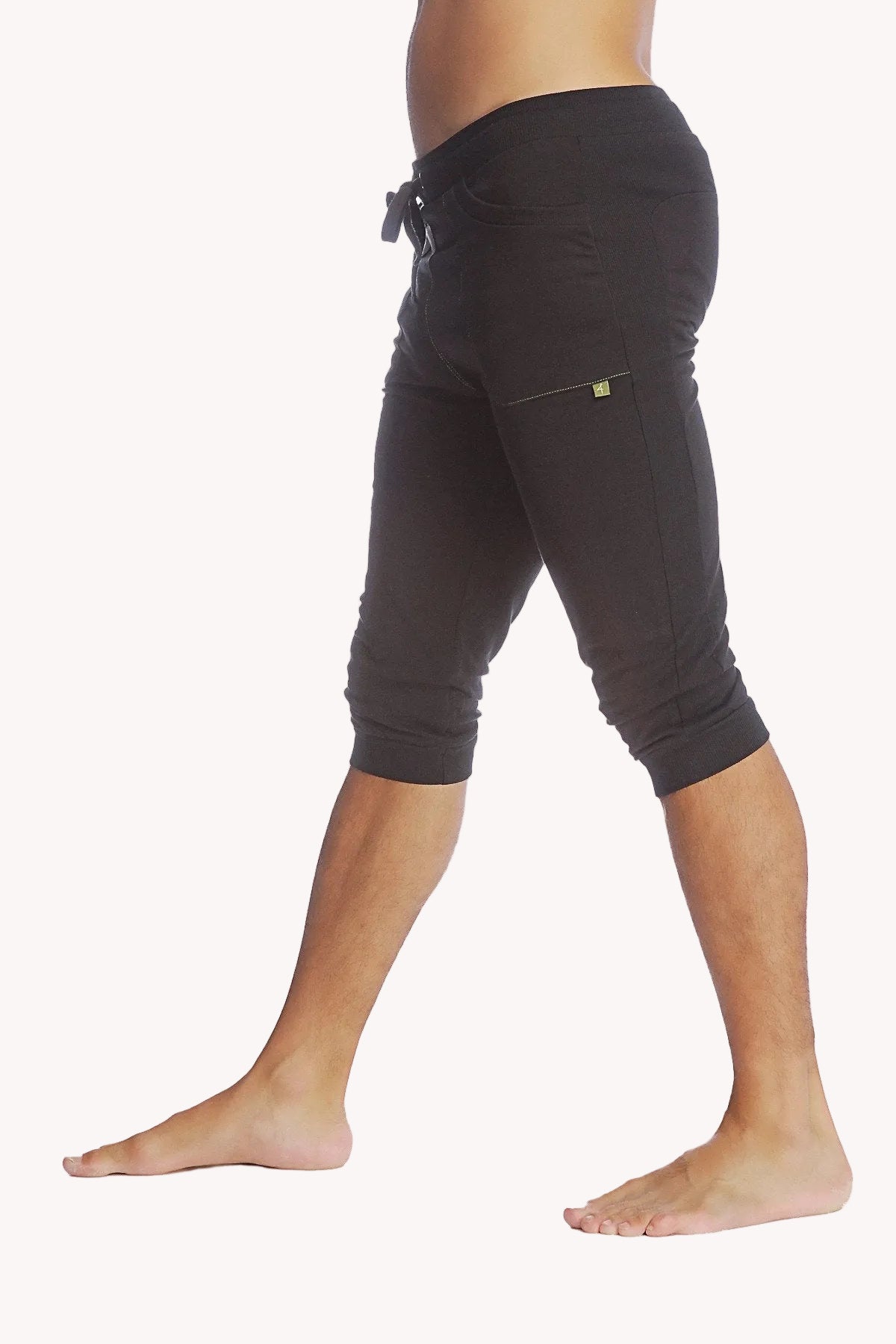 Cuffed Yoga Pants (Solid Black)