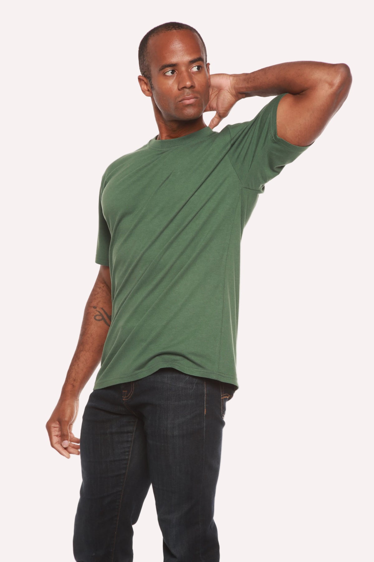 Custom Printed Men's Bamboo Viscose/Organic Cotton Short Sleeve T-Shirt
