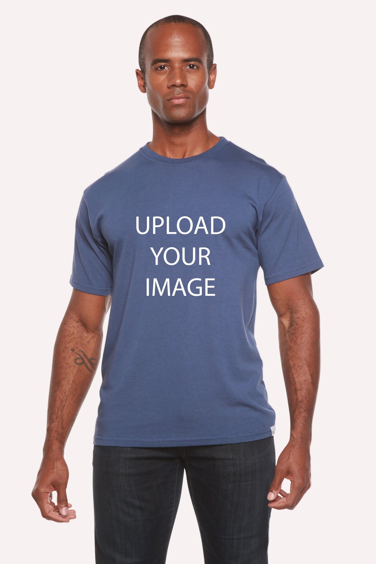 Custom Printed Men's Bamboo Viscose/Organic Cotton Short Sleeve T-Shirt