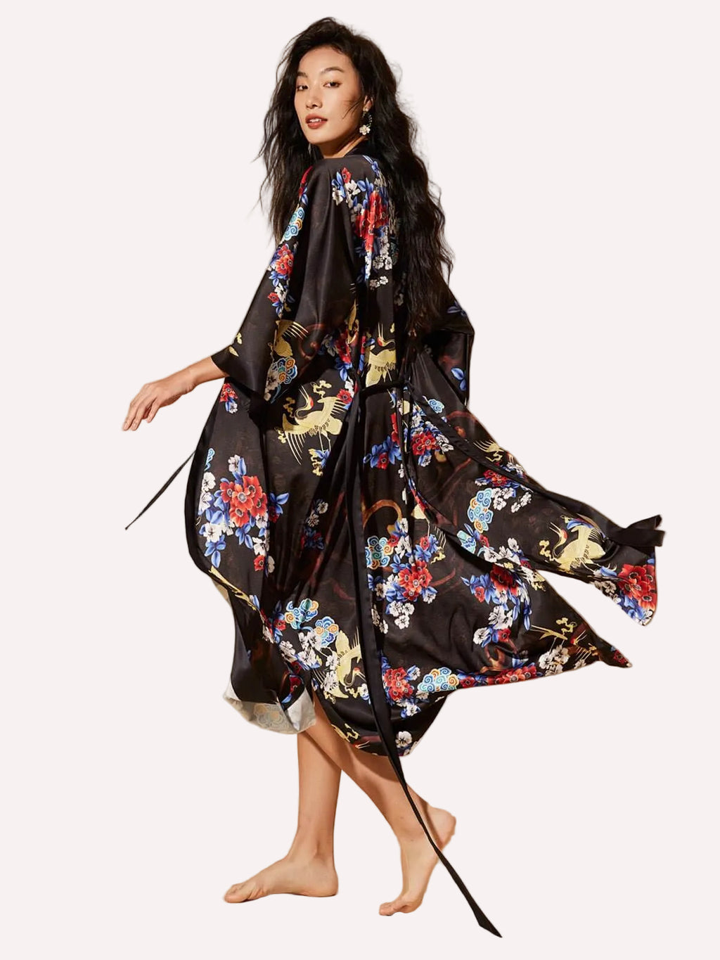 Dragon Floral Kimono Robe