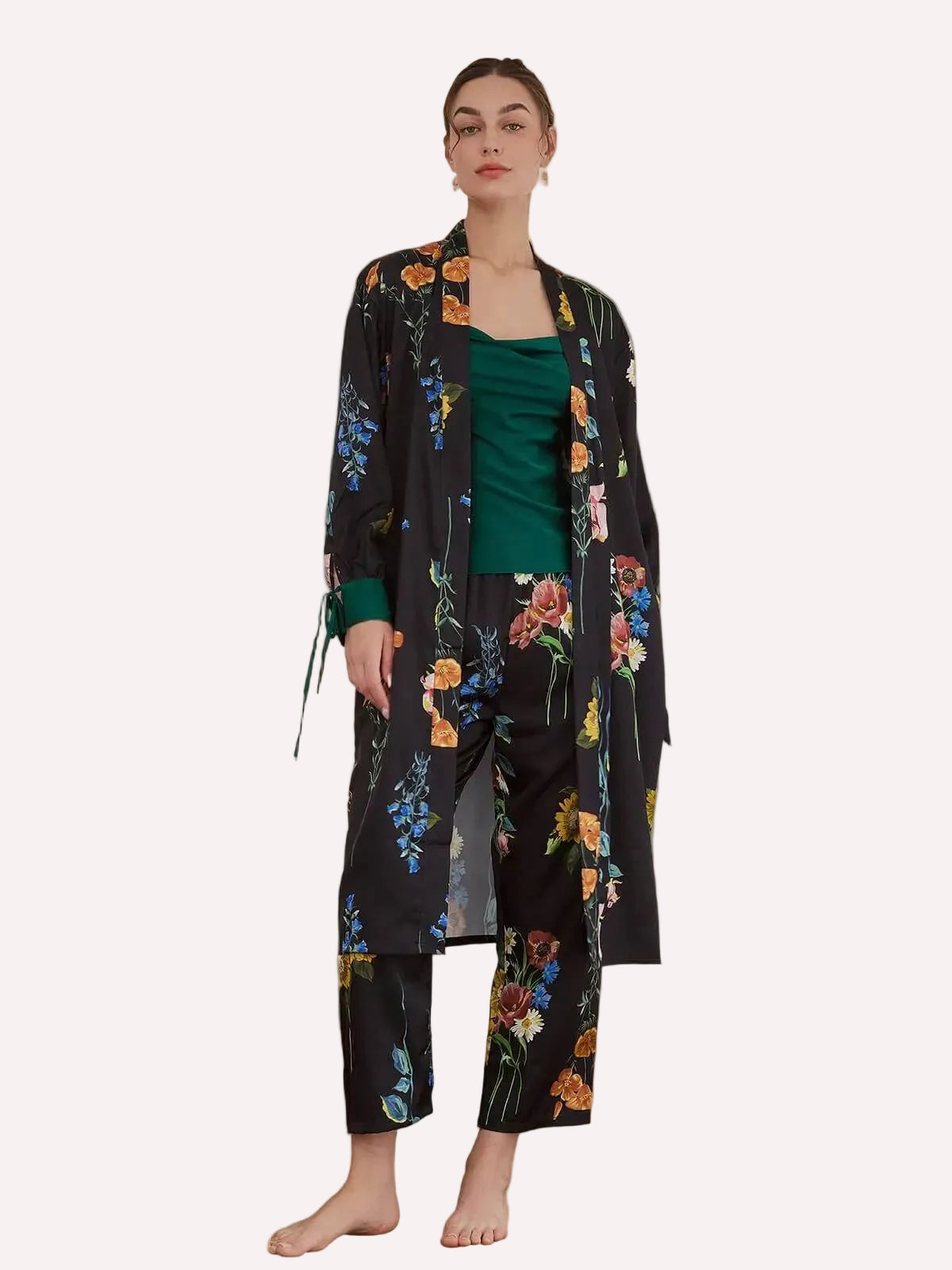 Floral Pajama Set 3 Pcs