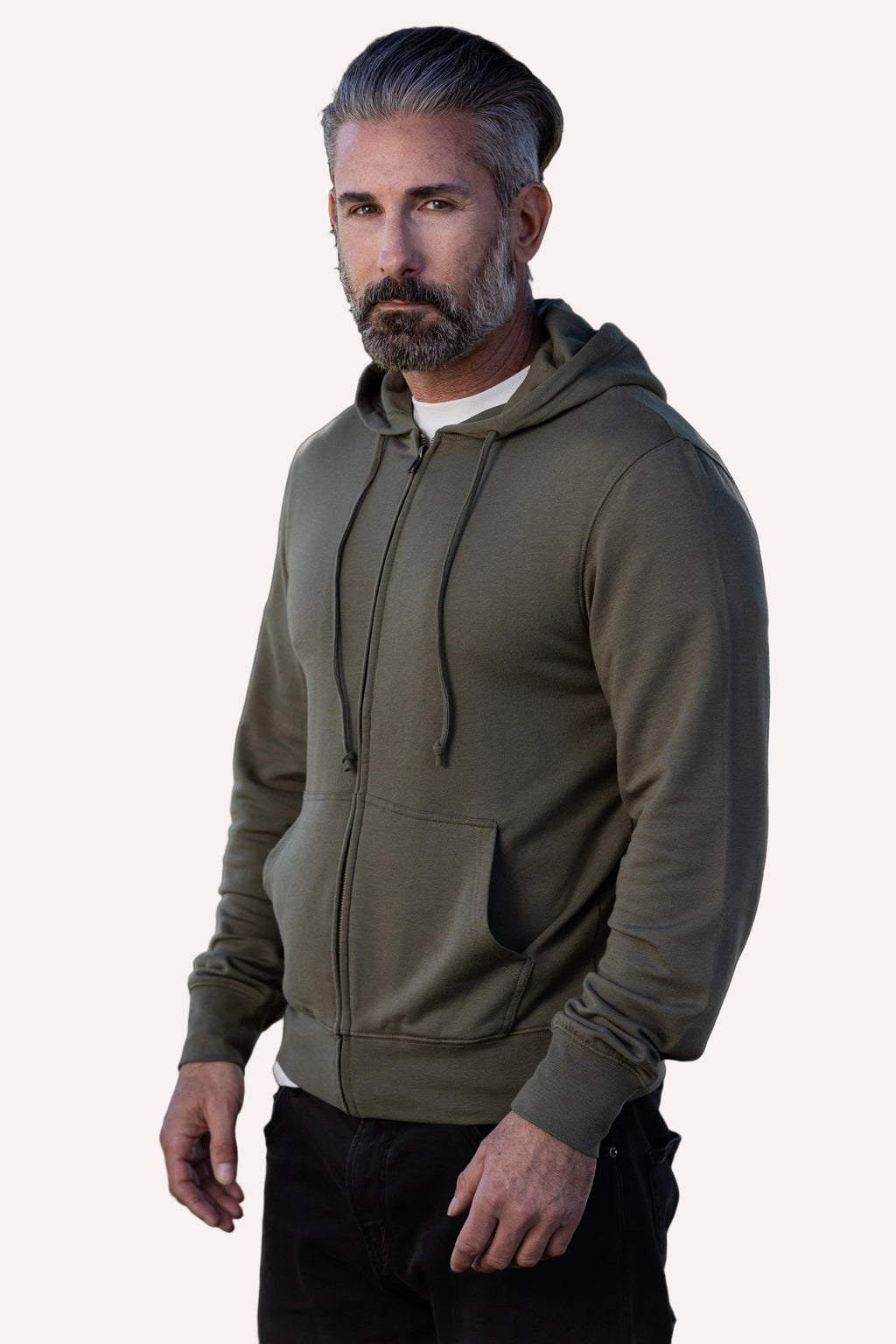 Men's Eco-Smart Full-Zip Bamboo Viscose Hoodie