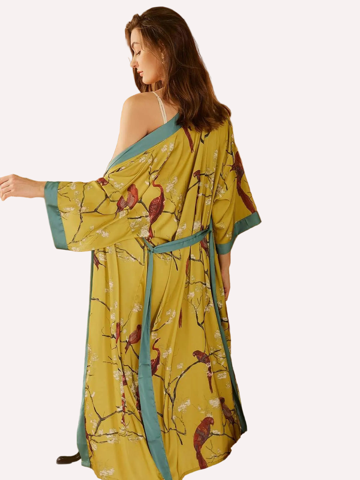 Perched Bird Kimono Robe