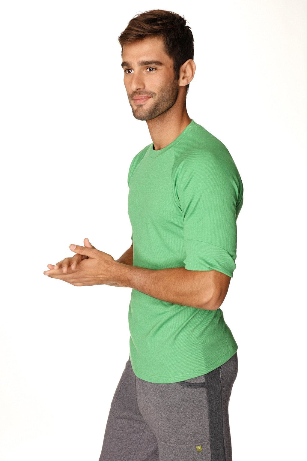 Hybrid CREW Neck Raglan Tee (Bamboo Green)