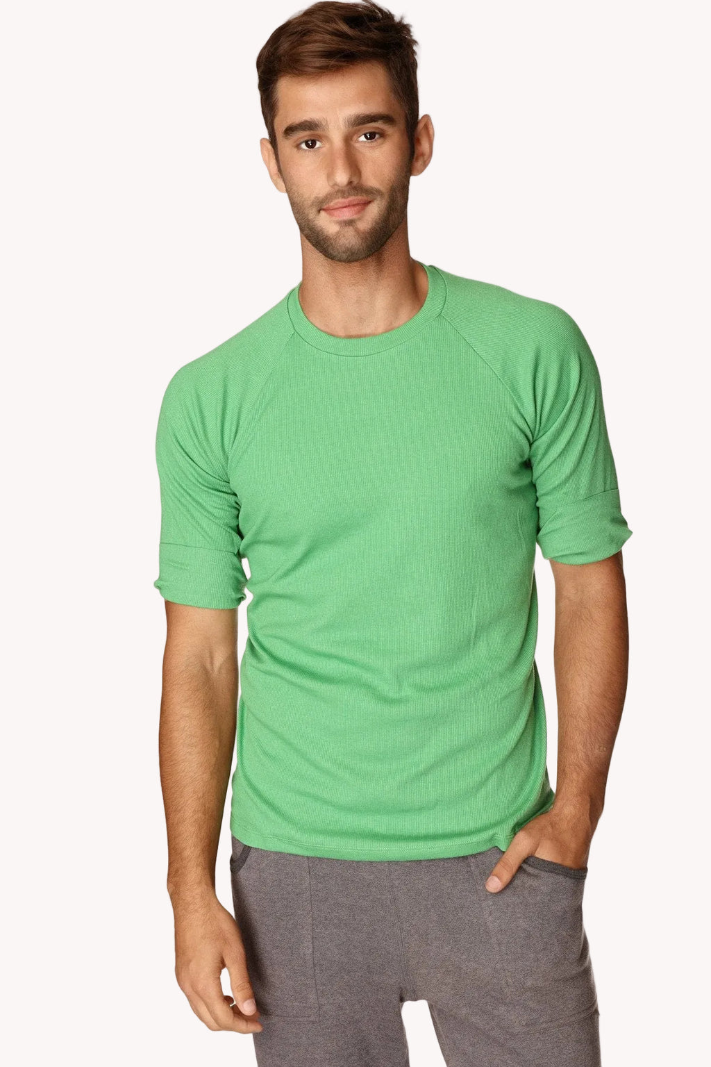 Hybrid CREW Neck Raglan Tee (Bamboo Green)